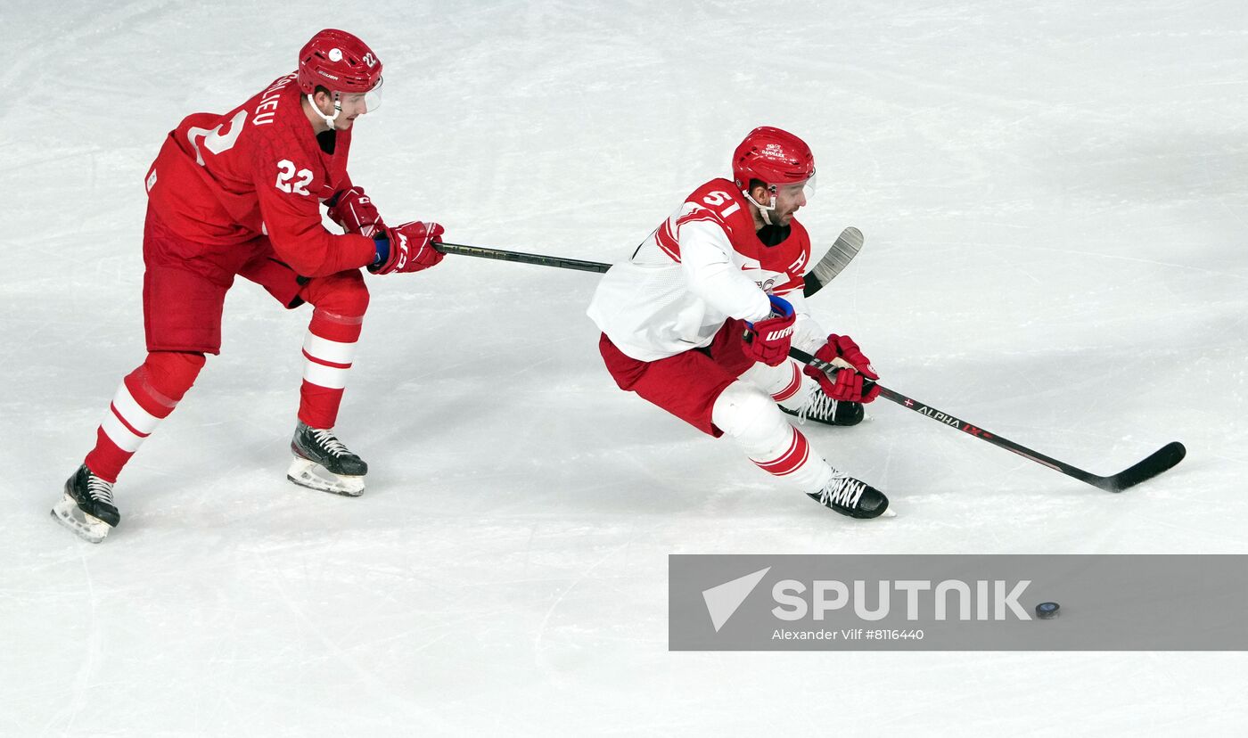 China Olympics 2022 Ice Hockey Men ROC - Denmark
