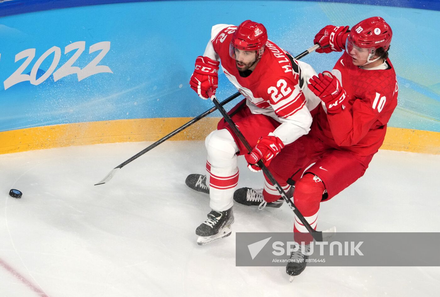 China Olympics 2022 Ice Hockey Men ROC - Denmark