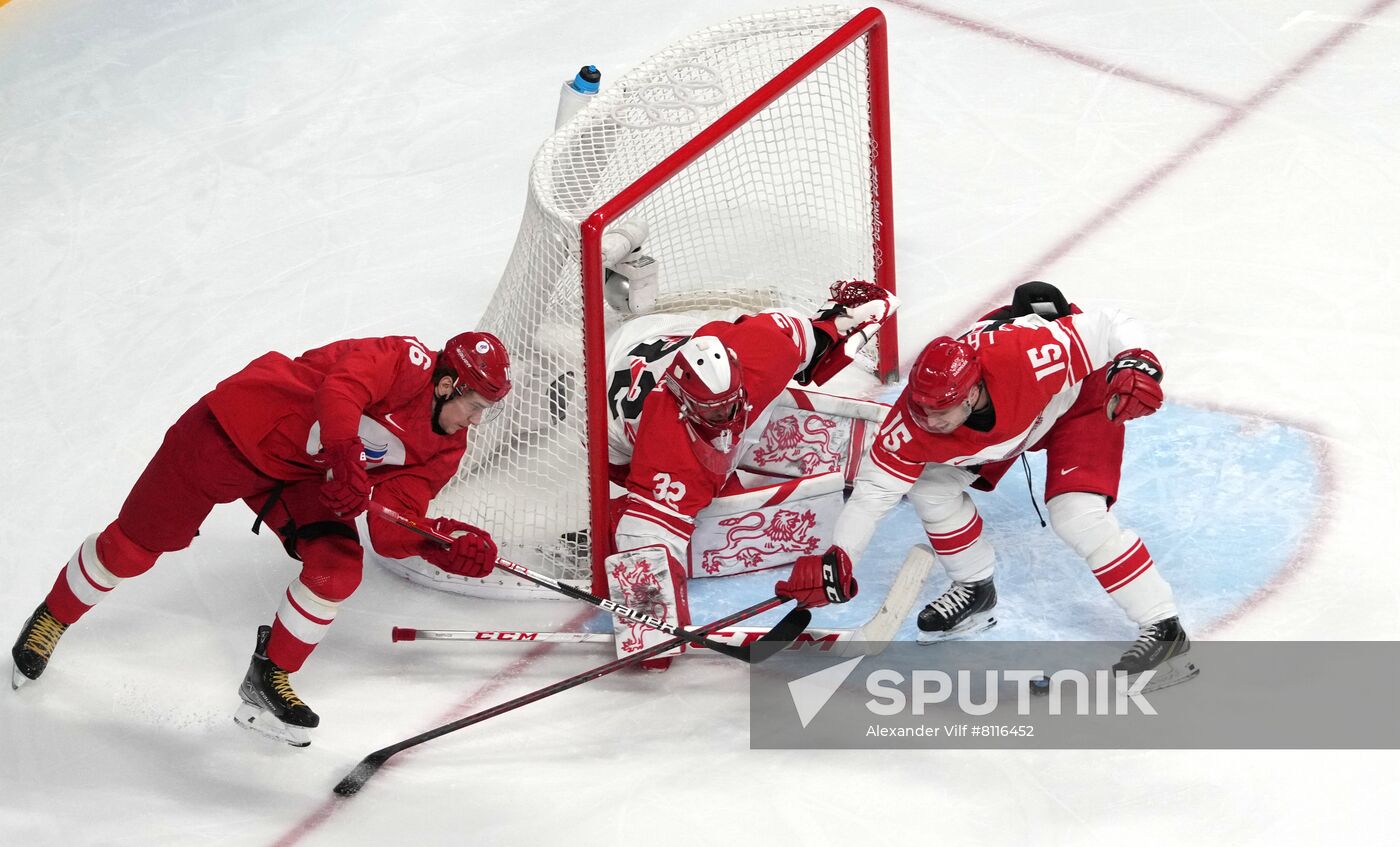 China Olympics 2022 Ice Hockey Men ROC - Denmark