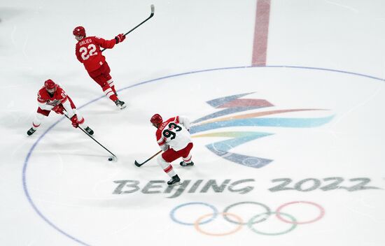 China Olympics 2022 Ice Hockey Men ROC - Denmark