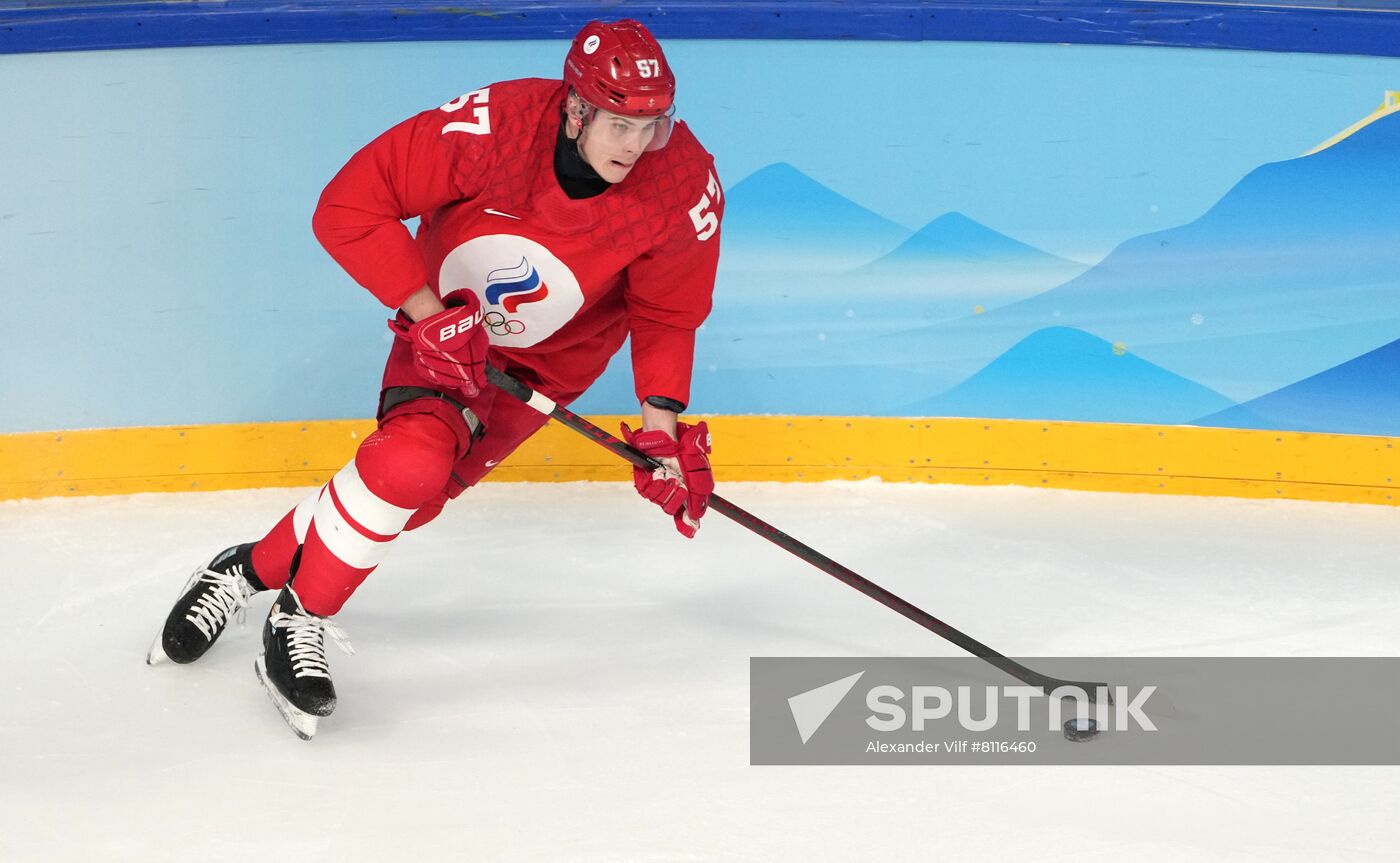 China Olympics 2022 Ice Hockey Men ROC - Denmark