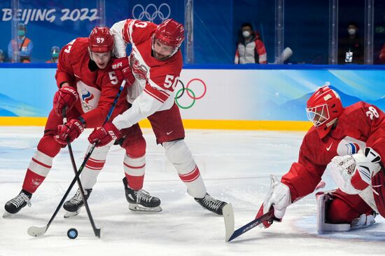 China Olympics 2022 Ice Hockey Men ROC - Denmark