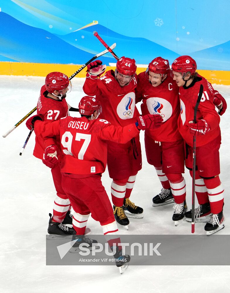 China Olympics 2022 Ice Hockey Men ROC - Denmark