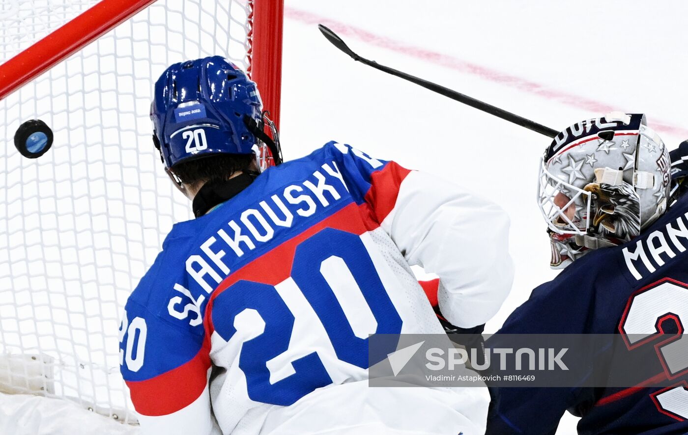 China Olympics 2022 Ice Hockey Men US - Slovakia