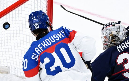 China Olympics 2022 Ice Hockey Men US - Slovakia