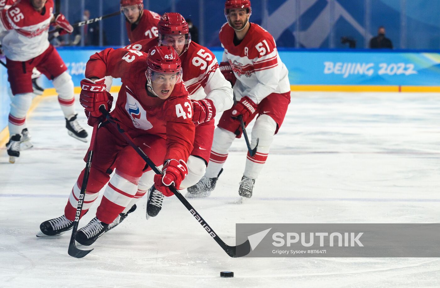 China Olympics 2022 Ice Hockey Men ROC - Denmark