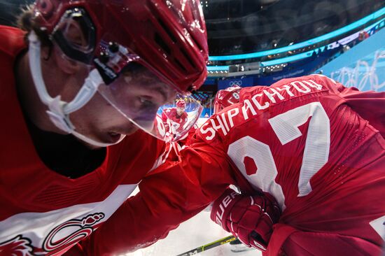 China Olympics 2022 Ice Hockey Men ROC - Denmark