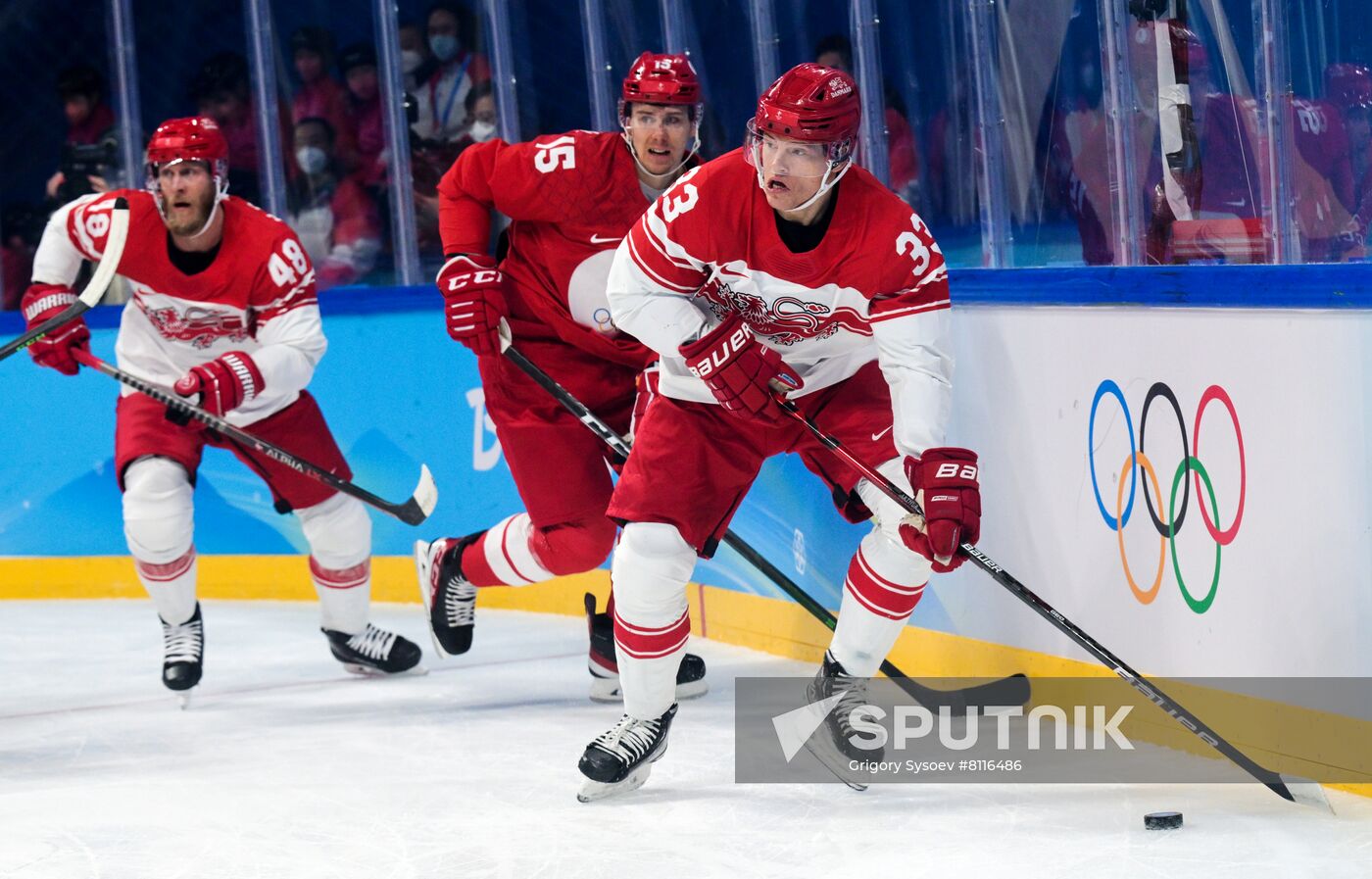 China Olympics 2022 Ice Hockey Men ROC - Denmark