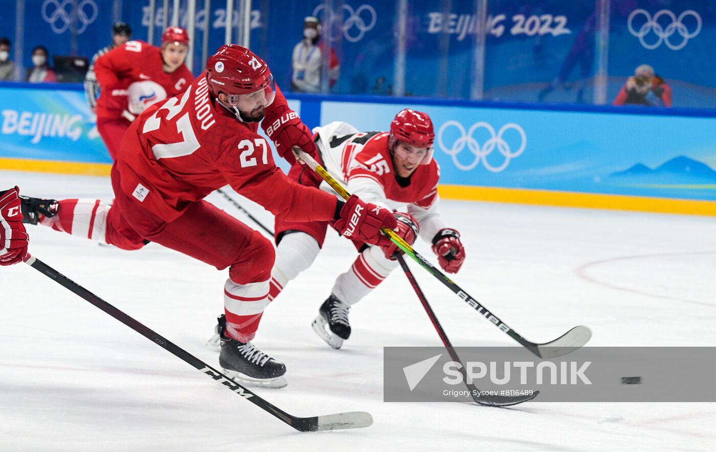 China Olympics 2022 Ice Hockey Men ROC - Denmark