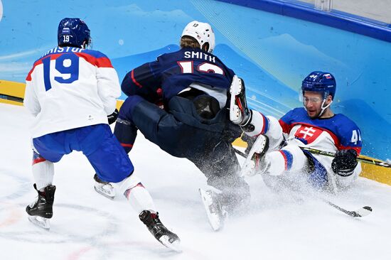 China Olympics 2022 Ice Hockey Men US - Slovakia