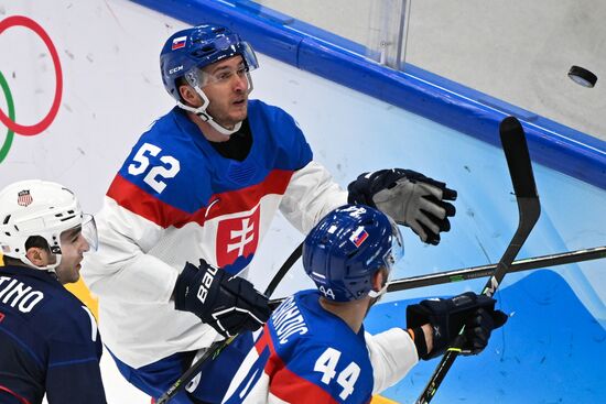 China Olympics 2022 Ice Hockey Men US - Slovakia