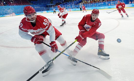 China Olympics 2022 Ice Hockey Men ROC - Denmark