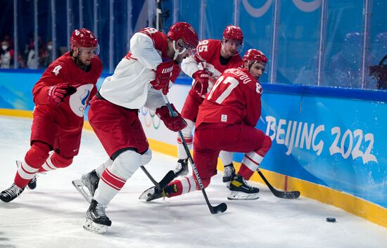 China Olympics 2022 Ice Hockey Men ROC - Denmark