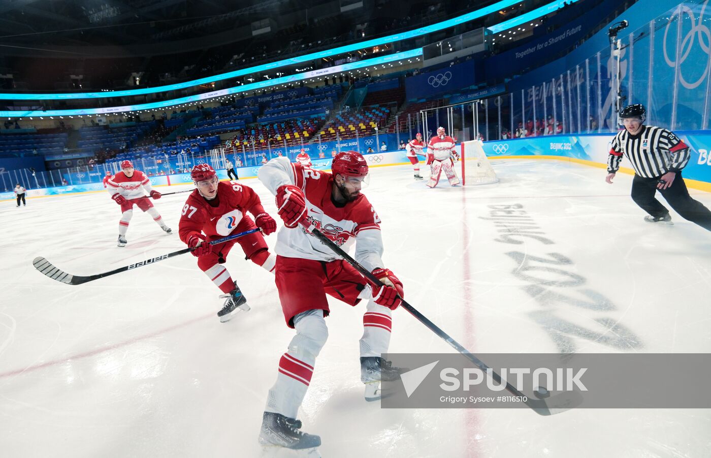 China Olympics 2022 Ice Hockey Men ROC - Denmark