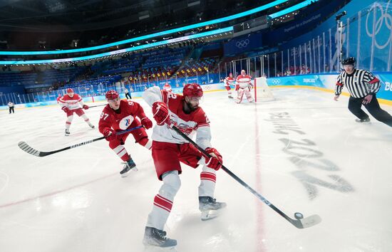China Olympics 2022 Ice Hockey Men ROC - Denmark