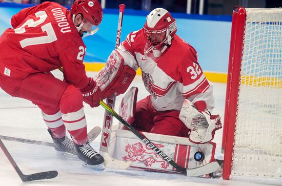 China Olympics 2022 Ice Hockey Men ROC - Denmark