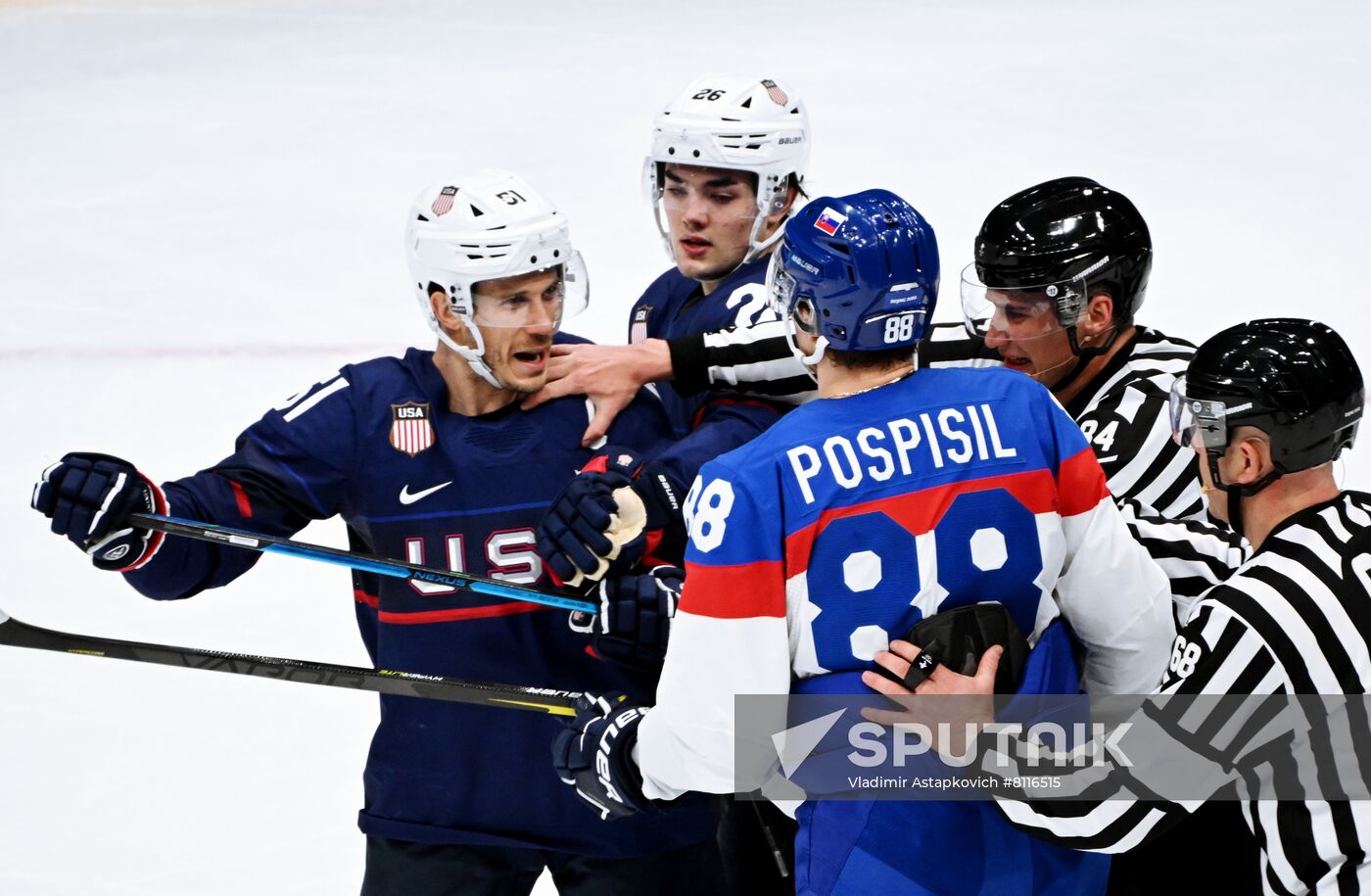 China Olympics 2022 Ice Hockey Men US - Slovakia
