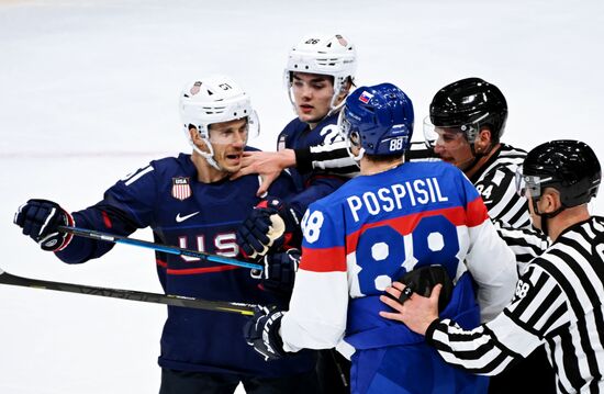 China Olympics 2022 Ice Hockey Men US - Slovakia