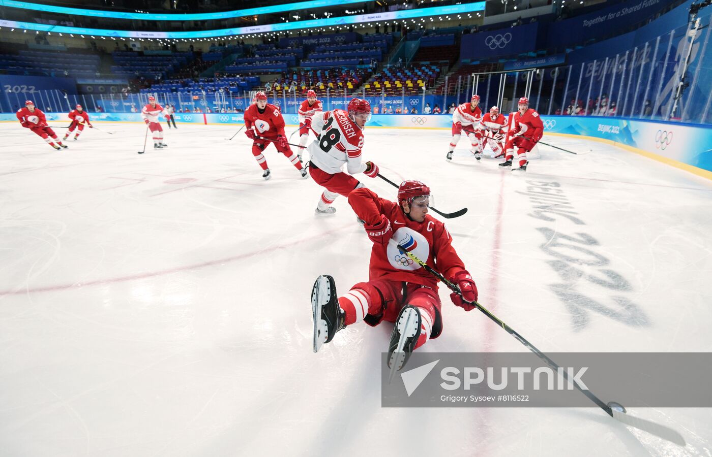 China Olympics 2022 Ice Hockey Men ROC - Denmark