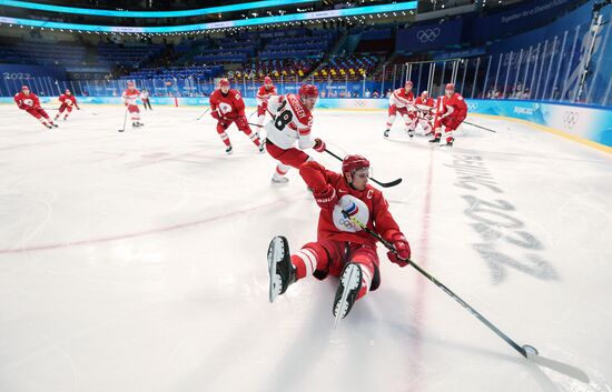 China Olympics 2022 Ice Hockey Men ROC - Denmark