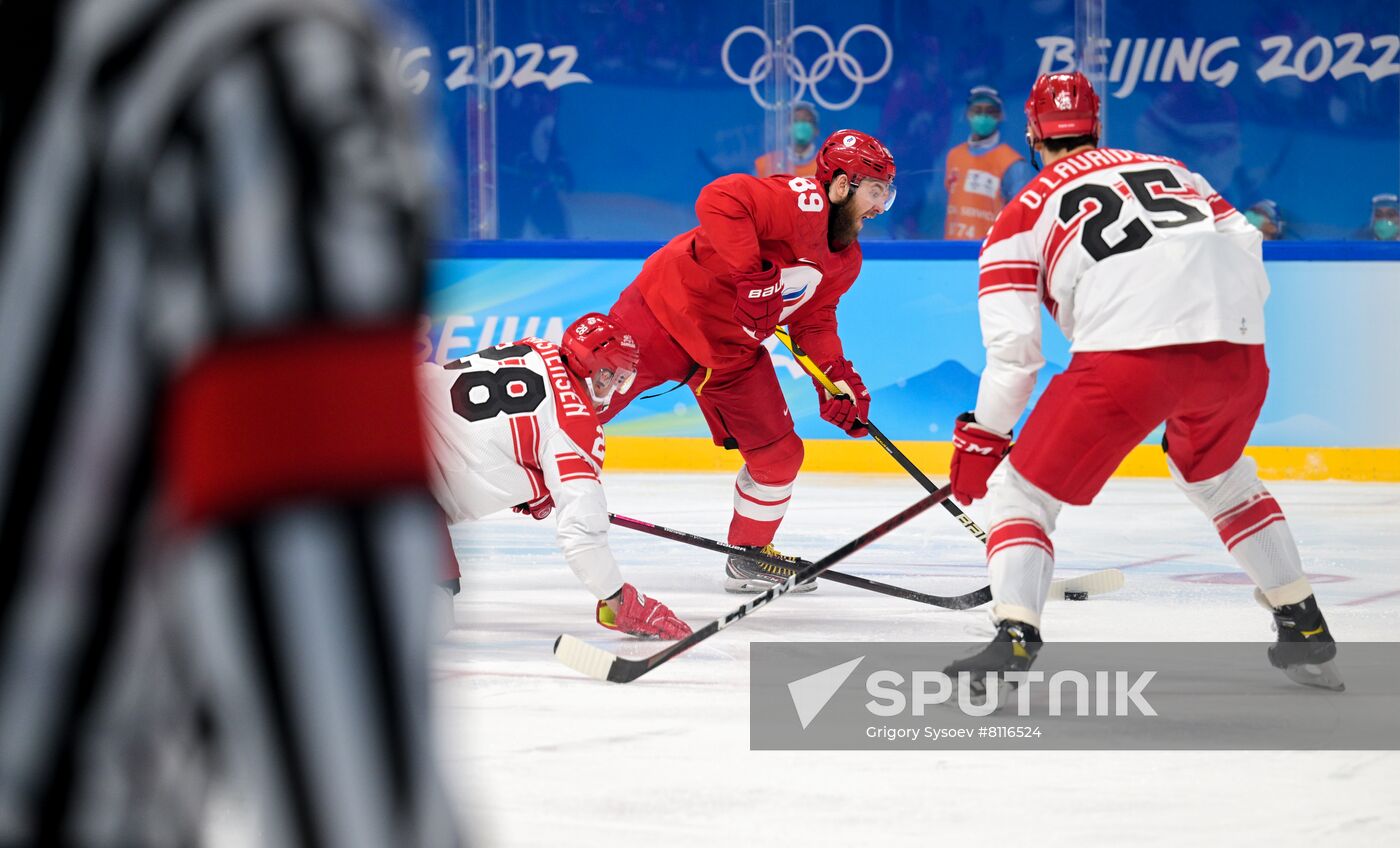 China Olympics 2022 Ice Hockey Men ROC - Denmark