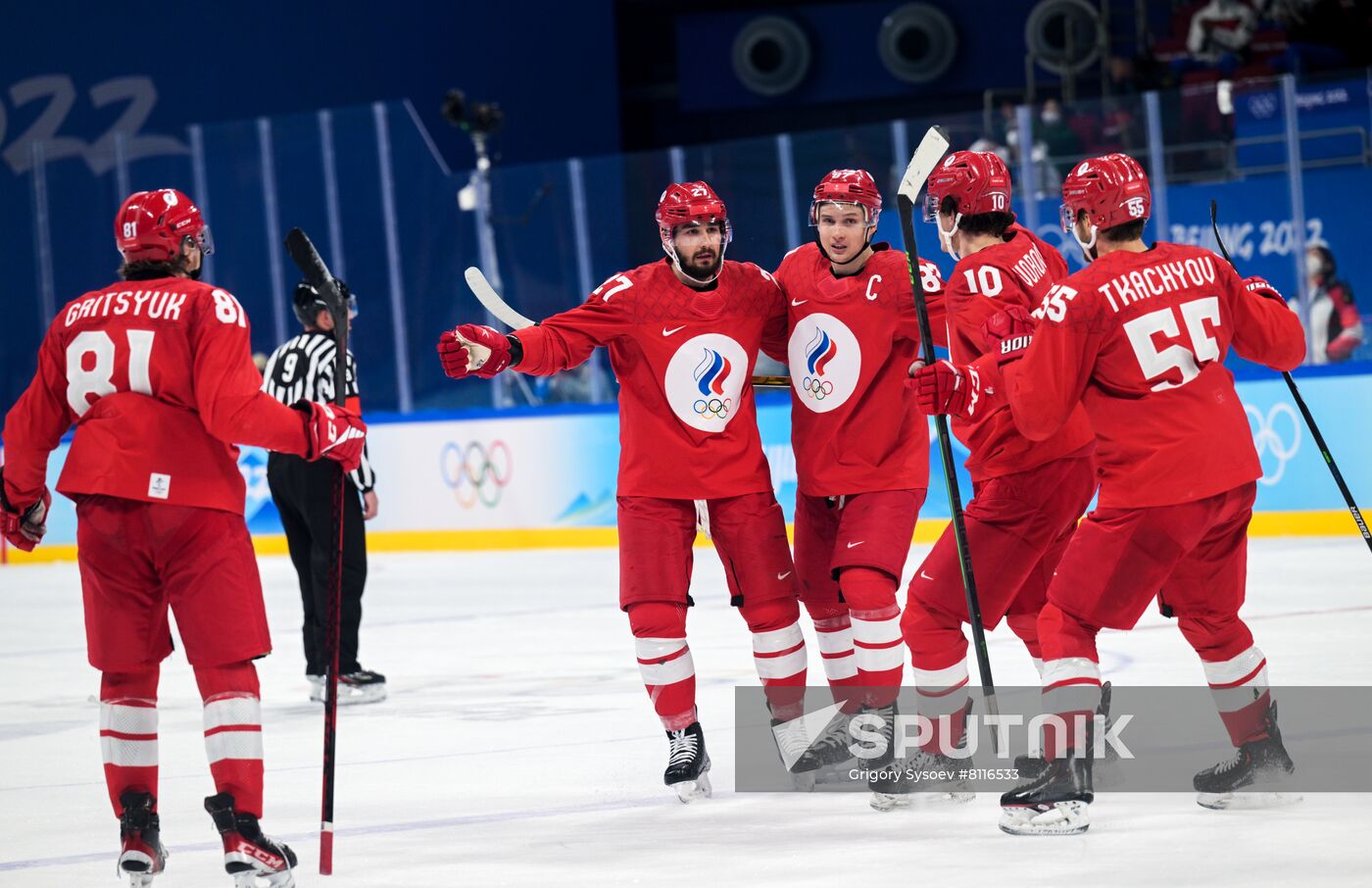 China Olympics 2022 Ice Hockey Men ROC - Denmark