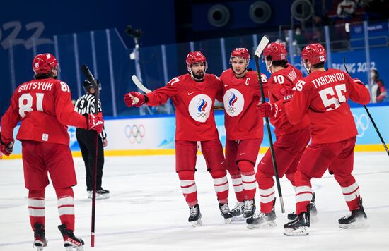 China Olympics 2022 Ice Hockey Men ROC - Denmark
