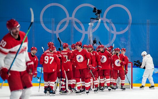 China Olympics 2022 Ice Hockey Men ROC - Denmark