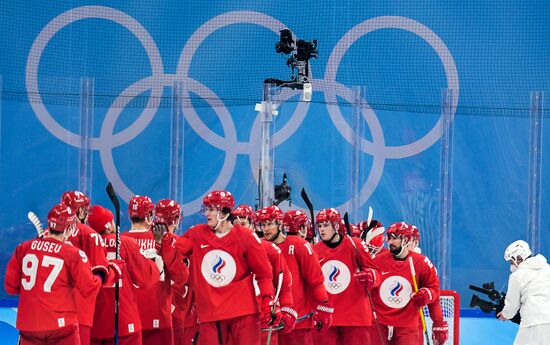 China Olympics 2022 Ice Hockey Men ROC - Denmark