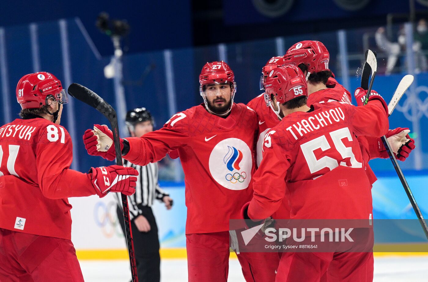 China Olympics 2022 Ice Hockey Men ROC - Denmark