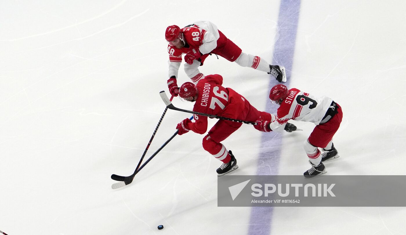 China Olympics 2022 Ice Hockey Men ROC - Denmark
