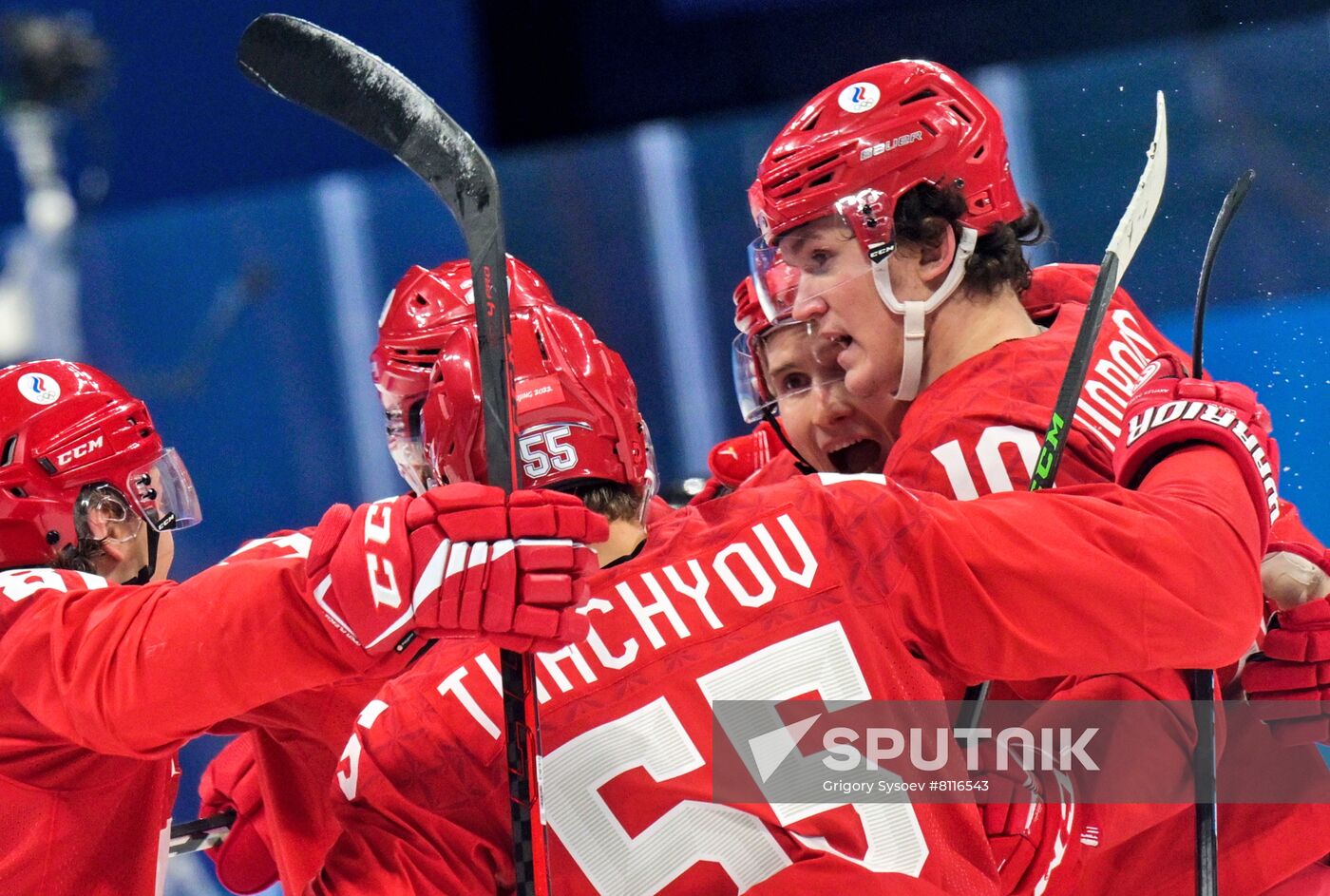 China Olympics 2022 Ice Hockey Men ROC - Denmark