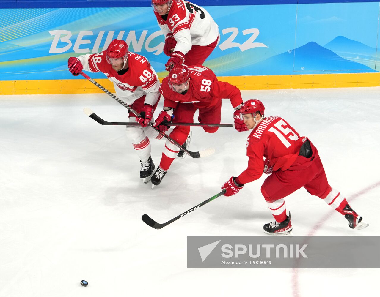 China Olympics 2022 Ice Hockey Men ROC - Denmark