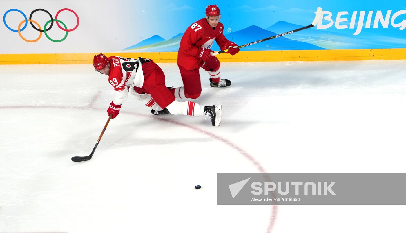 China Olympics 2022 Ice Hockey Men ROC - Denmark