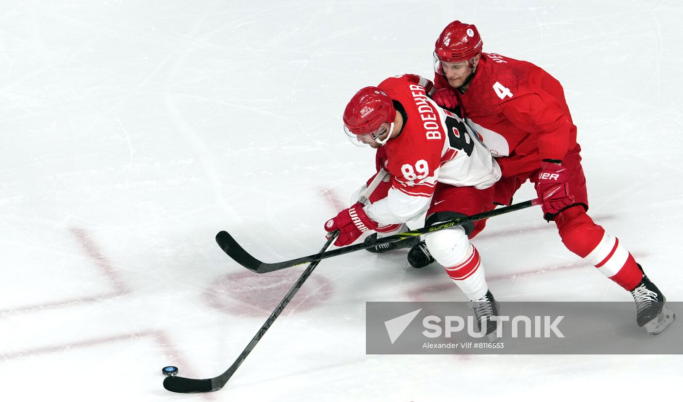 China Olympics 2022 Ice Hockey Men ROC - Denmark