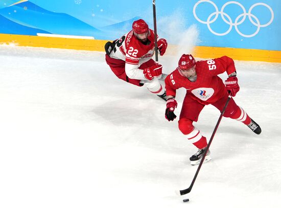 China Olympics 2022 Ice Hockey Men ROC - Denmark