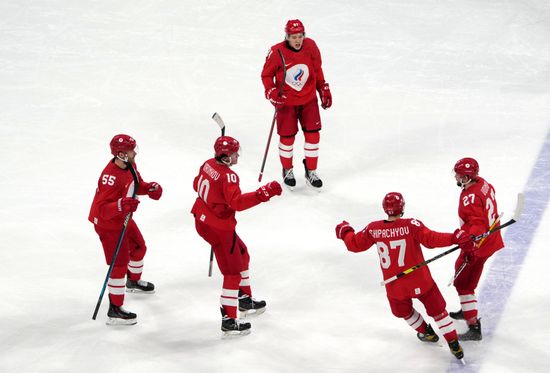 China Olympics 2022 Ice Hockey Men ROC - Denmark