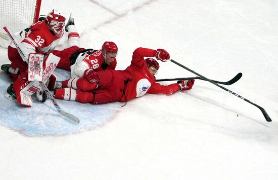 China Olympics 2022 Ice Hockey Men ROC - Denmark