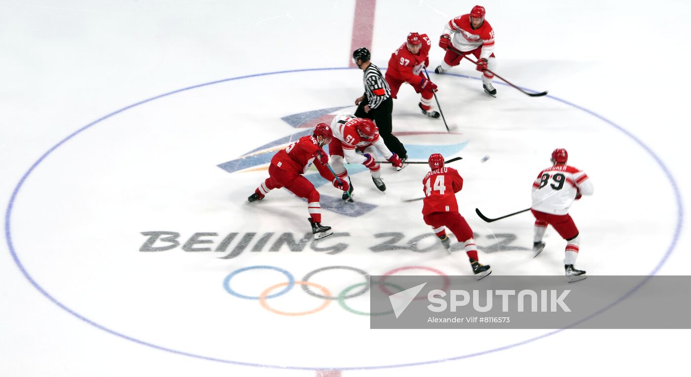 China Olympics 2022 Ice Hockey Men ROC - Denmark