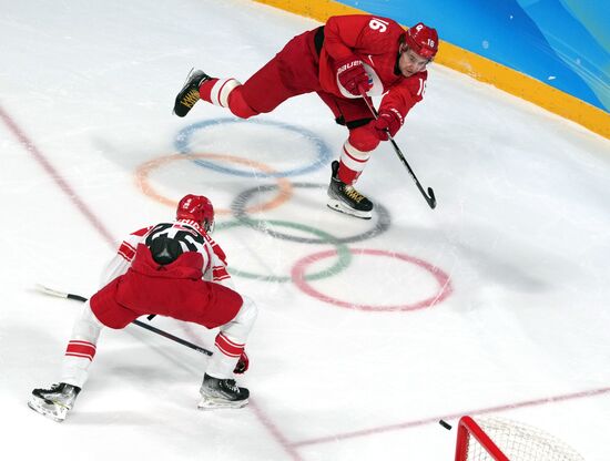 China Olympics 2022 Ice Hockey Men ROC - Denmark