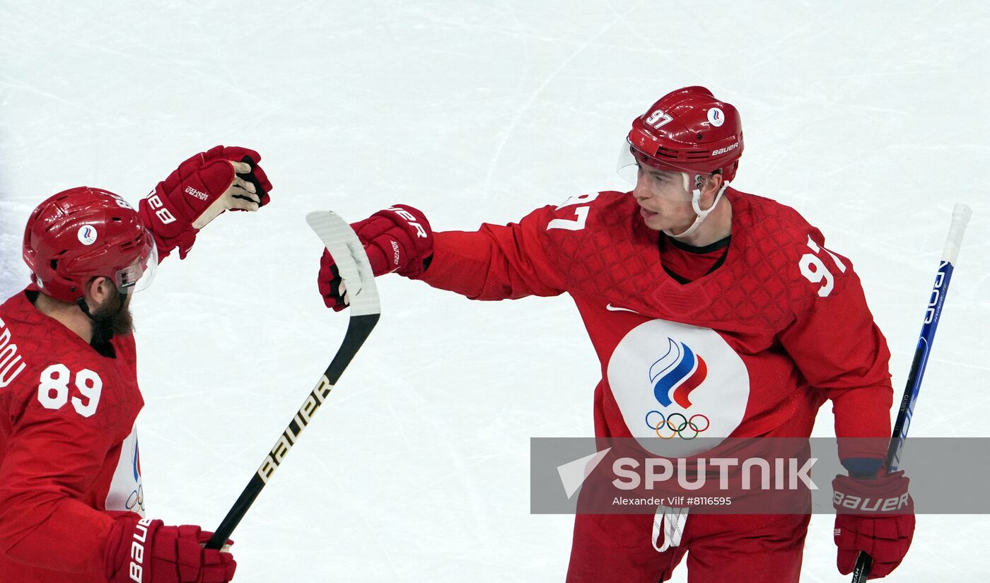 China Olympics 2022 Ice Hockey Men ROC - Denmark