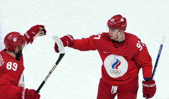 China Olympics 2022 Ice Hockey Men ROC - Denmark
