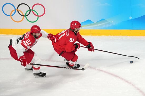 China Olympics 2022 Ice Hockey Men ROC - Denmark