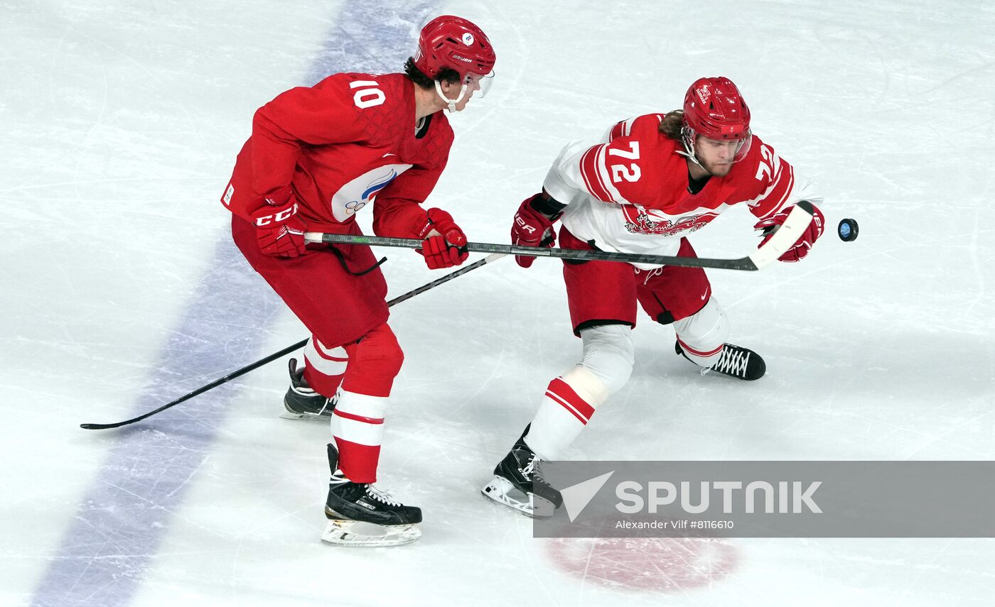 China Olympics 2022 Ice Hockey Men ROC - Denmark