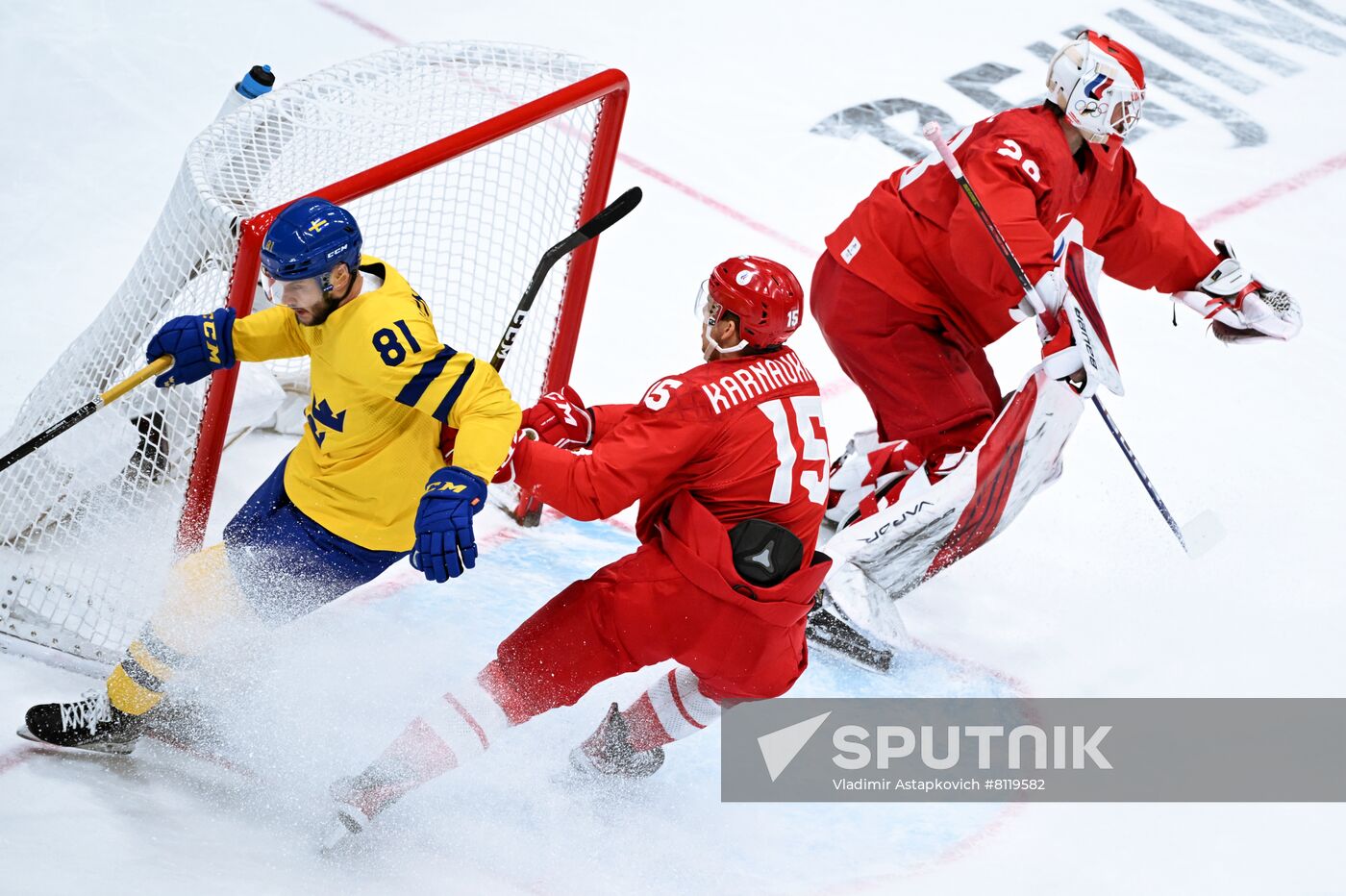 China Olympics 2022 Ice Hockey Men ROC - Sweden