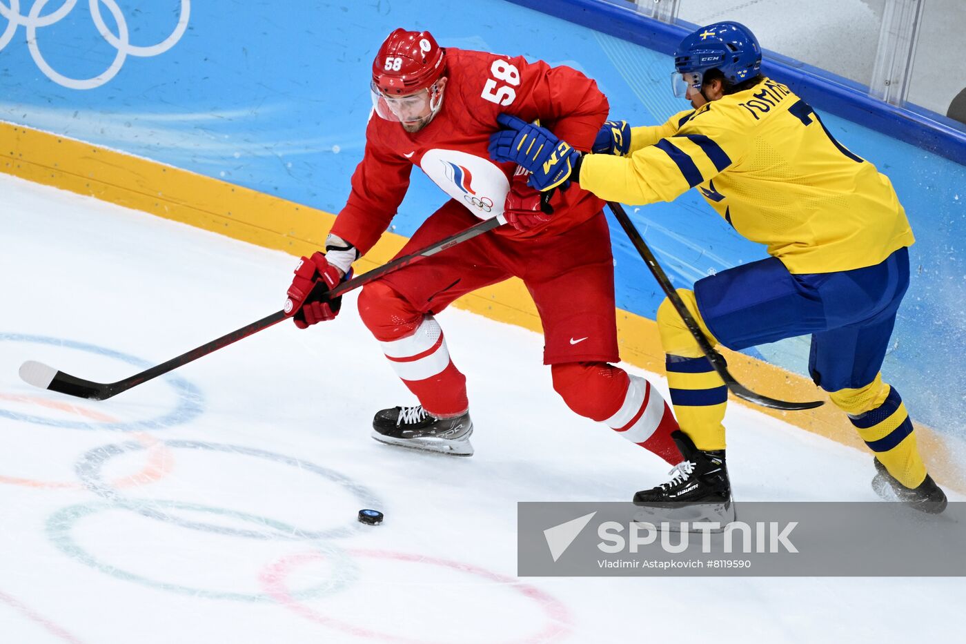 China Olympics 2022 Ice Hockey Men ROC - Sweden