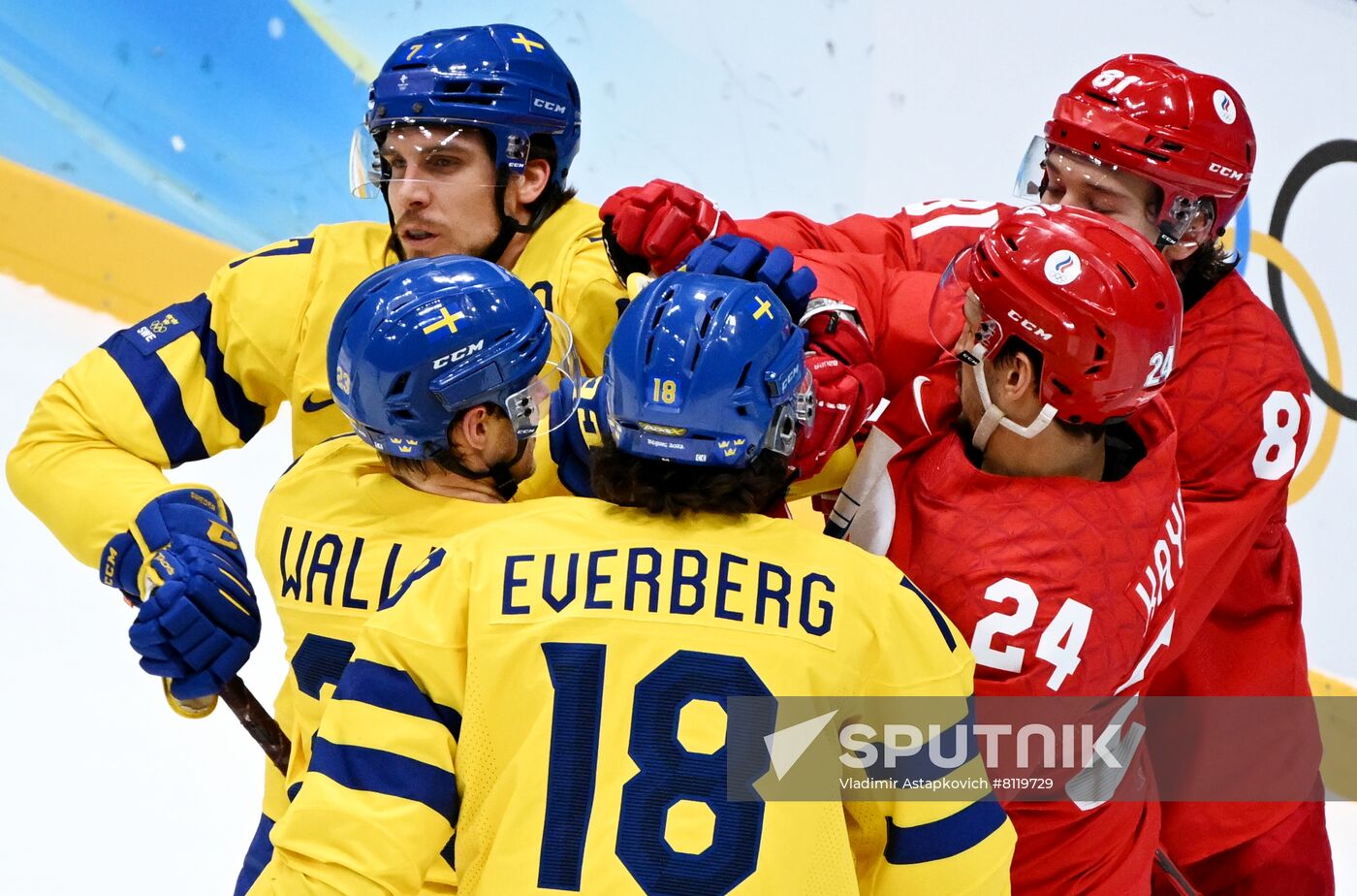 China Olympics 2022 Ice Hockey Men ROC - Sweden