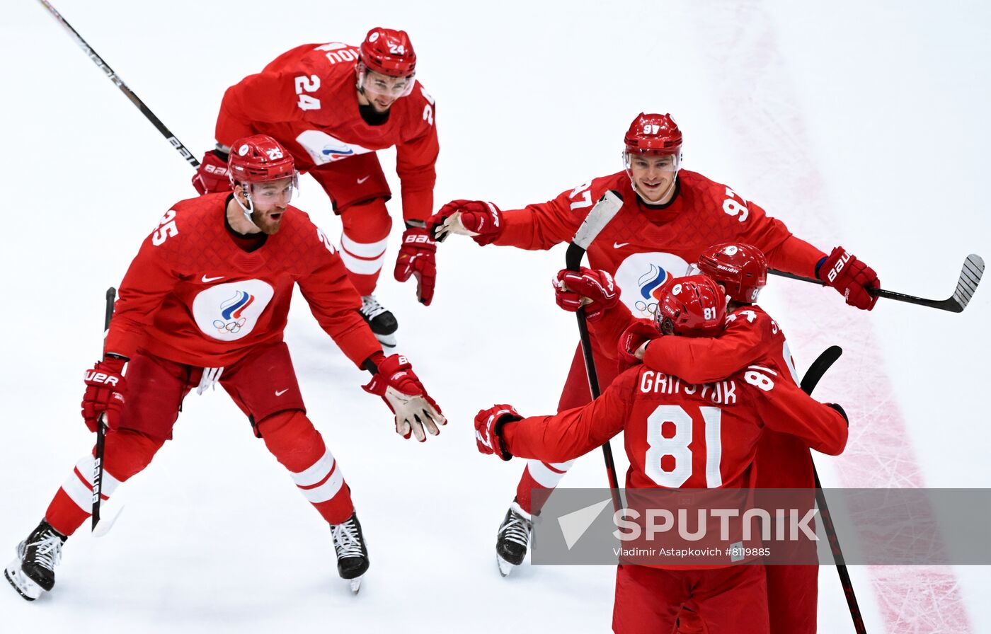 China Olympics 2022 Ice Hockey Men ROC - Sweden