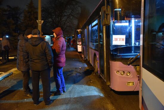 Ukraine Donetsk Evacuation