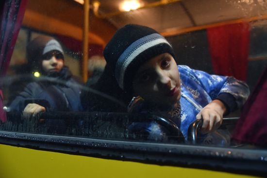 Ukraine Donetsk Evacuation